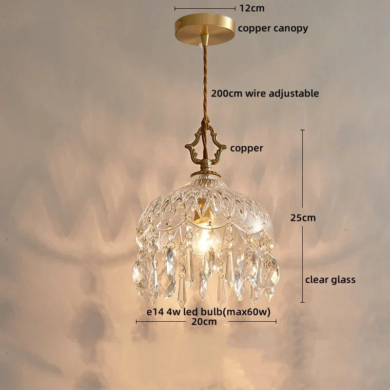 DecorBites™ Crystal Glass LED Wall Sconce - Luxury French Stair Light for Home Decor