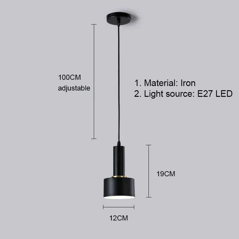 DecorBites™ مصباح معلق LED ذهبي E27 ثريا Nordic لغرفة المعيشة وغرفة النوم الداخلية