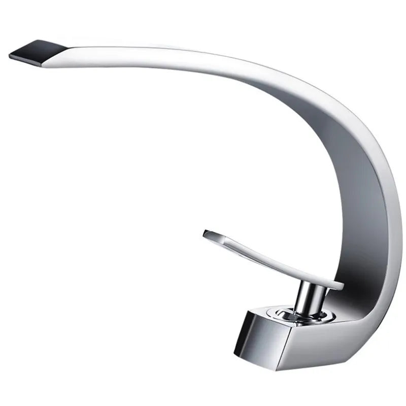 DecorBites™ Black & Gold Modern Basin Faucet with Single Handle for Bathroom