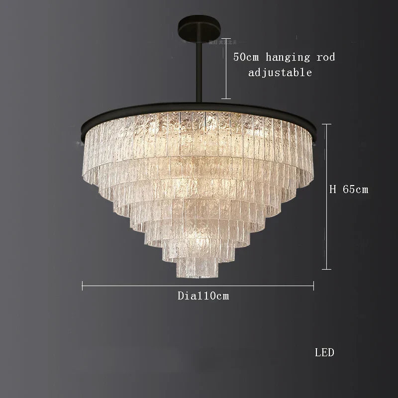 DecorBites™ Crystal LED Chandelier: Minimalist Luxury Lighting for Dinning Table
