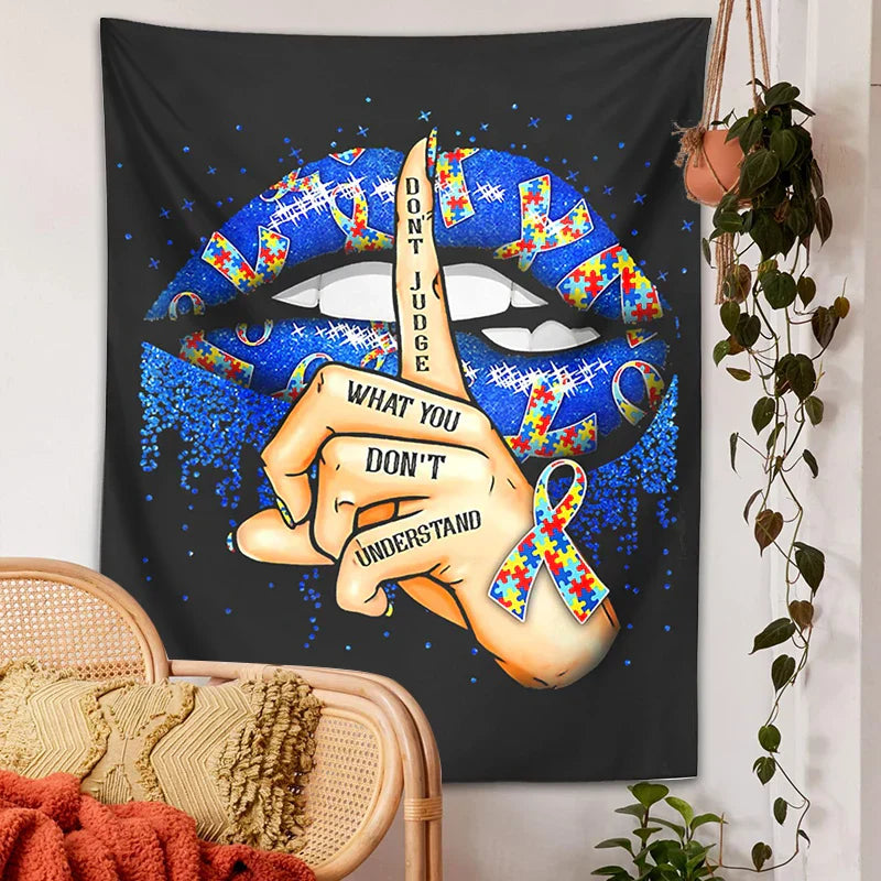DecorBites™ Abstract Psychedelic Tapestry Wall Hanging Hippie Boho Art Home Decor
