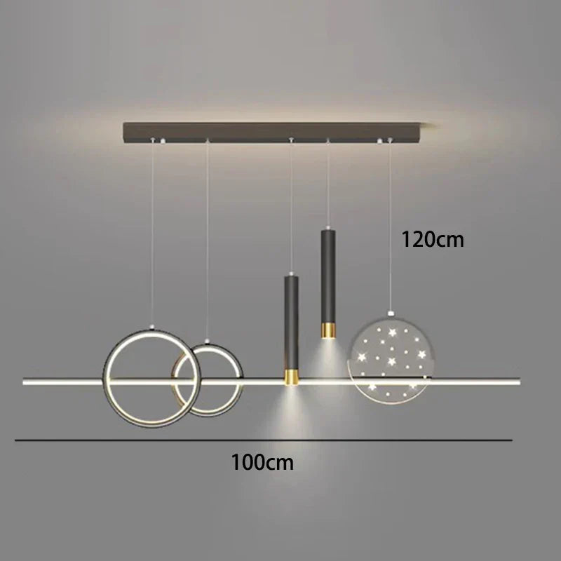 ثريات DecorBites™ LED المتدلية لغرف المعيشة والطعام العصرية