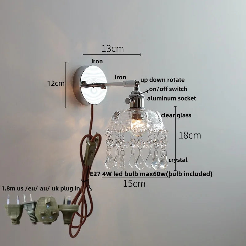 DecorBites™ Ceramic LED Wall Light Fixture Up Down Rotate Modern Style Bedside Lamp
