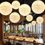 Nordic Moon White FRP Round Pendant Light