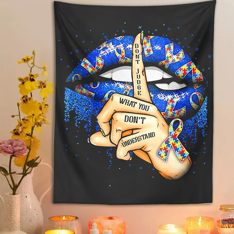 DecorBites™ Abstract Psychedelic Tapestry Wall Hanging Hippie Boho Art Home Decor