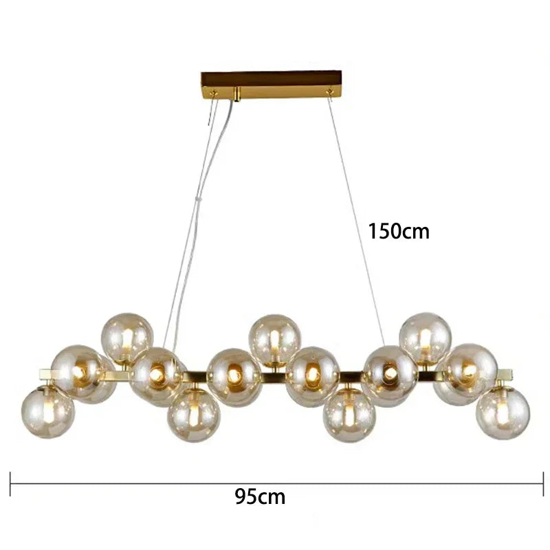 DecorBites™ Suspensions LED en Verre Soufflé pour la Décoration et l'Éclairage Intérieur