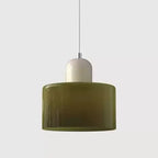Vintage Stained Glass Mini Pendant Light in Pink Green White