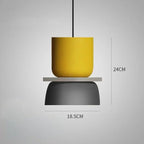 Macaron Acrylic Pendant Light With Iron Shade