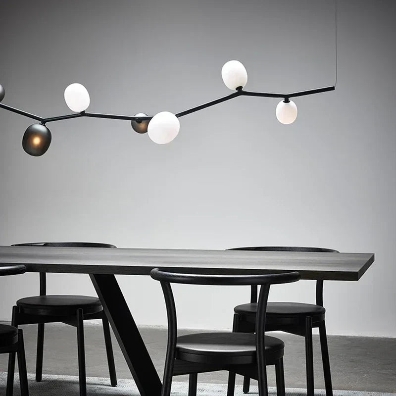 DecorBites™ Glass Branch Chandelier: LED Home Decor Lighting for Living Room & Dining Table