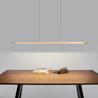 Modern White Wood Linear Pendant Light