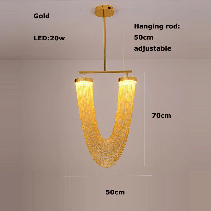 DecorBites™ مصباح سقف LED ألومنيوم ثريا معلقة لمدخل المنزل