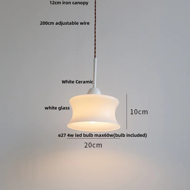 مصباح معلق DecorBites™ سيراميك بتصميم عين الجمل مع LED، مصباح تعليق قابل للتعديل