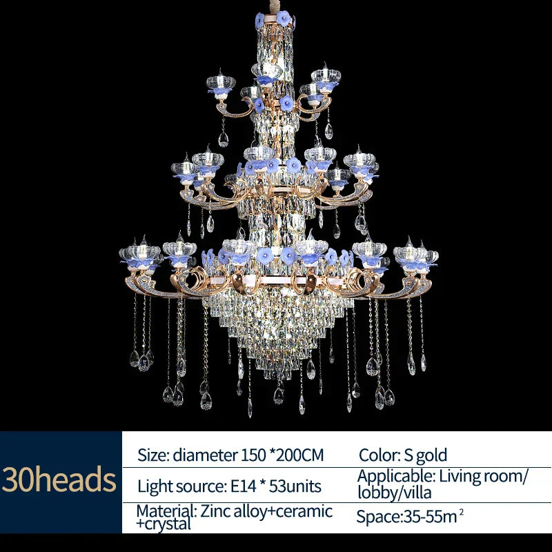 DecorBites™ Crystal Candle Chandelier for Living Room, Bedroom, and Dining Room