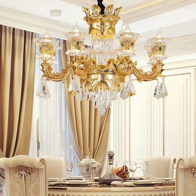 DecorBites™ Crystal Chandelier: Modern, Simple Luxury Lighting for Living Room, Restaurant, Home