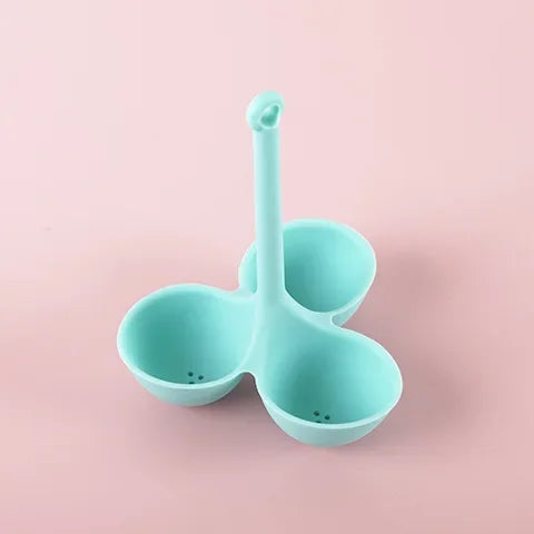 DecorBites™ Egg Steamer Tray with 5 Grids - Durable Silicone Egg Boiler Holder