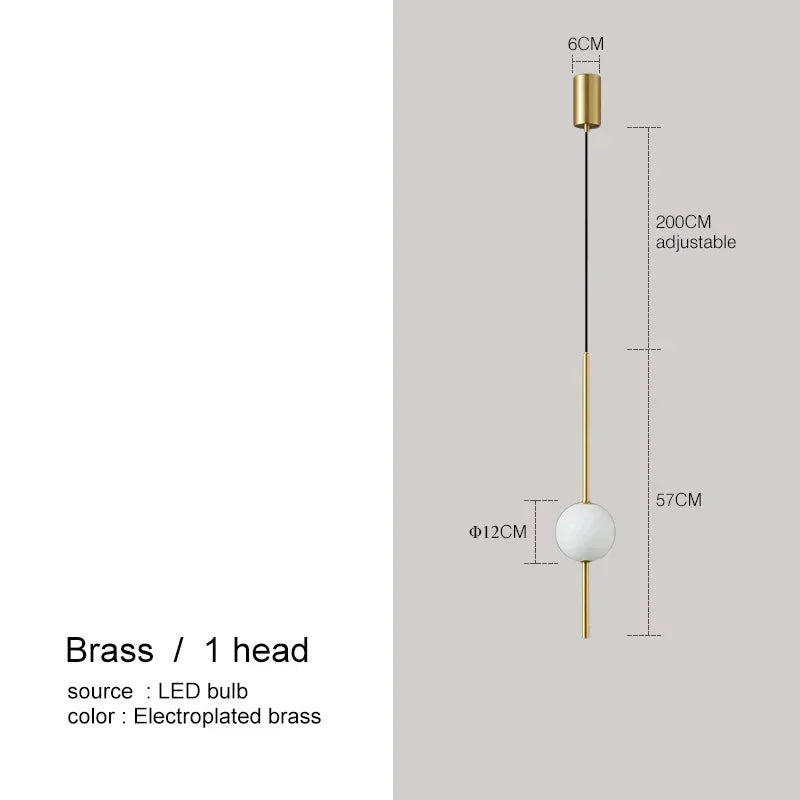 DecorBites™ Glass Ball Pendant Lights for Dining Room Bedroom Decor Lighting