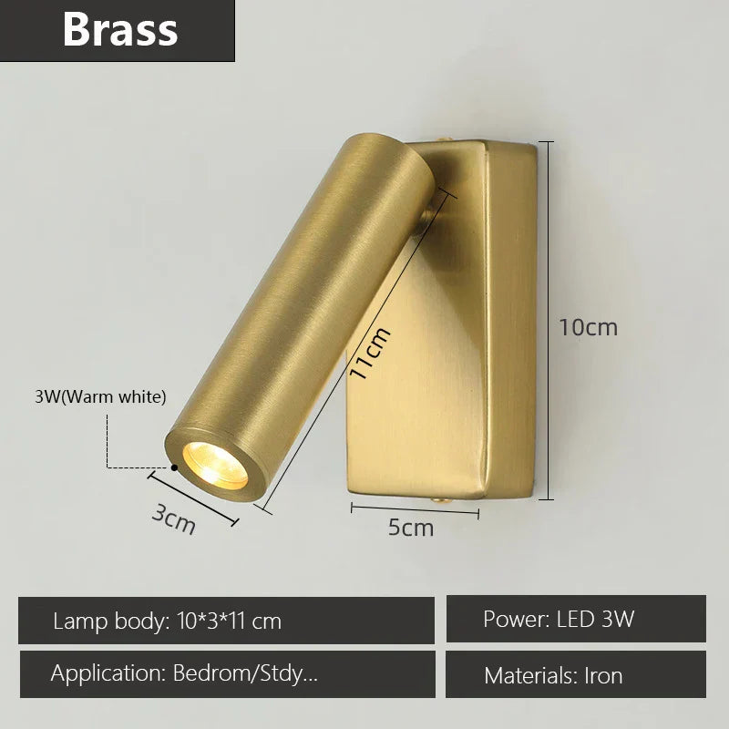 DecorBites™ Adjustable Angle LED Wall Lamp for Bedside Reading & Bedroom Ambiance