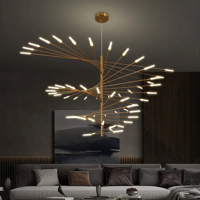 مصباح قلادة سقف الألعاب النارية LED من DecorBites™ - ديكور غرفة فاخر وعصري قابل للتعتيم