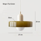 Nordic Vintage Orange Glass Pendant Light