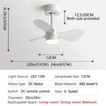 DecorBites™ 24-Inch Mini Ceiling Fan with Lights, Modern Design for Home and Office