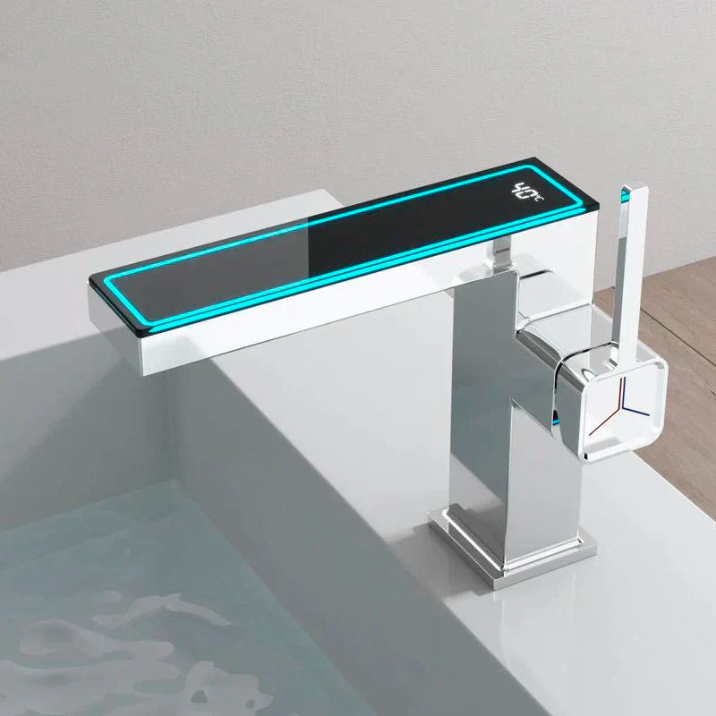 DecorBites™ Gun Grey Digital Display Basin Faucet