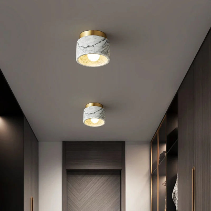 DecorBites™ Green White Marble Downlight for Luxe Living Spaces