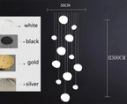 Modern Brushed Stainless Acrylic Multi-Head Pendant Light