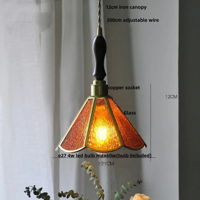 DecorBites™ Blue Glass LED Pendant Light Fixture - Nordic Modern Hang Lamp
