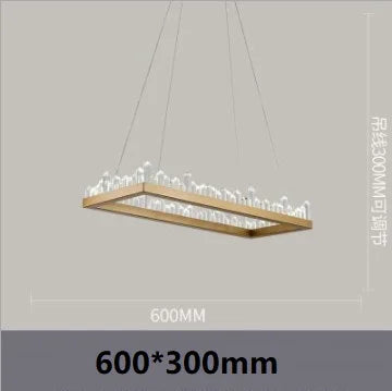 DecorBites™ Crystal LED Pendant Lights: Modern Gold Black Industrial Lamp for Stylish Illumination