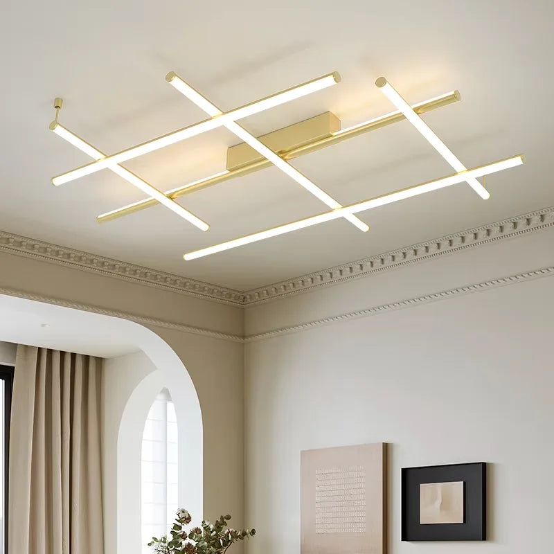 DecorBites™ ثريا سقف خطية LED ثريا غرفة طعام فاخرة بتصميم إيطالي