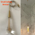 Post-Modern Crystal Teardrop Glass Pendant Light