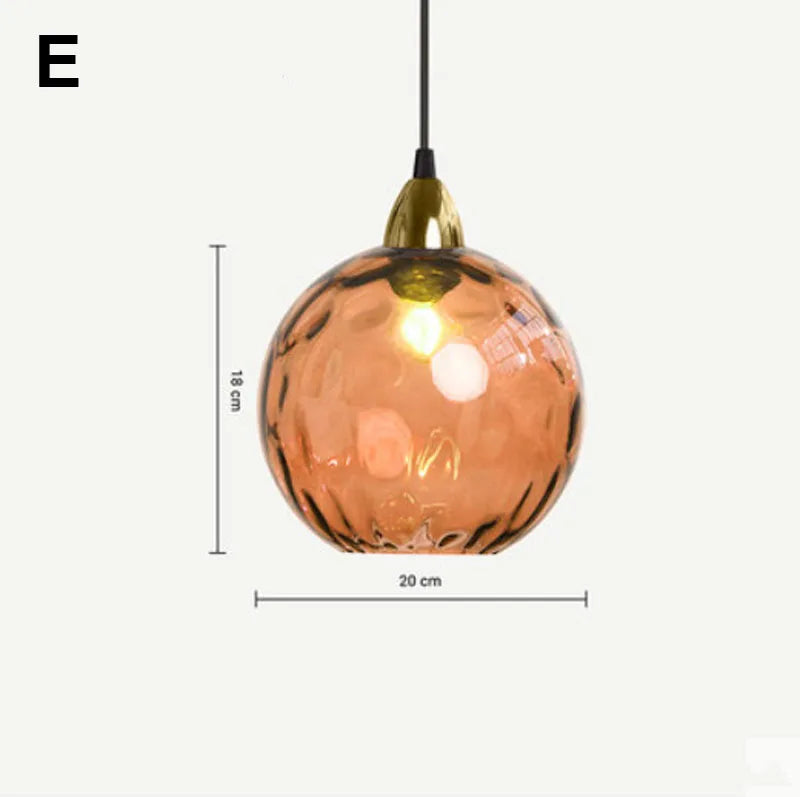 DecorBites™ Glass Ball Lustre Pendant Lights - Modern Nordic Design for Kitchen, Bedroom, or Restaurant