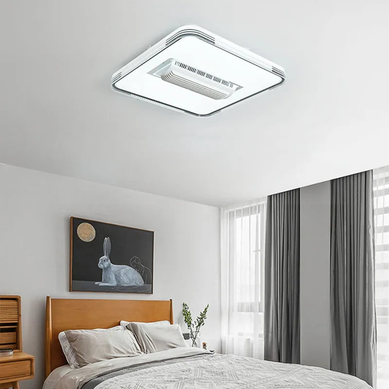 DecorBites™ Crystal Bladeless Ceiling Fan Light Chandelier LED Silent Electric Ventilator