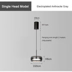Modern Gray Glass Pendant Light With Plated Finish