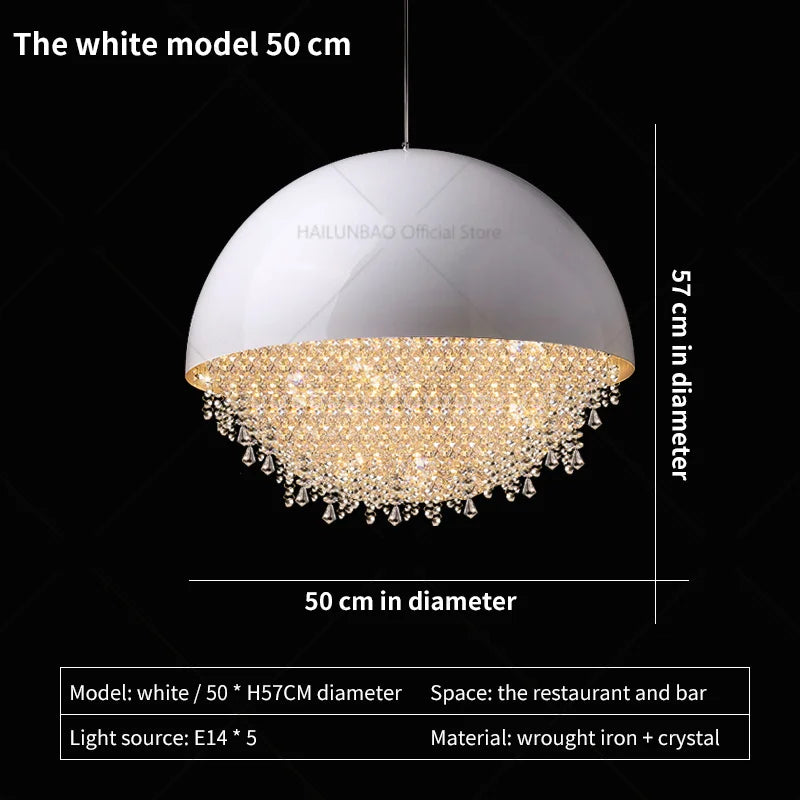 DecorBites™ Crystal Chandelier: Nordic Luxury Lighting for Living Room, Bedroom, and Dining Area