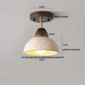DecorBites™ Glass Ball LED Ceiling Light, Japan Style, Yellow Travertine, Restaurant Reading Décor