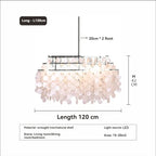 Modern Shell Pendant Chandelier in Gold or Chrome