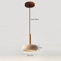 Modern Yellow Travertine Stone Pendant Light