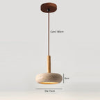 Modern Yellow Travertine Stone Pendant Light