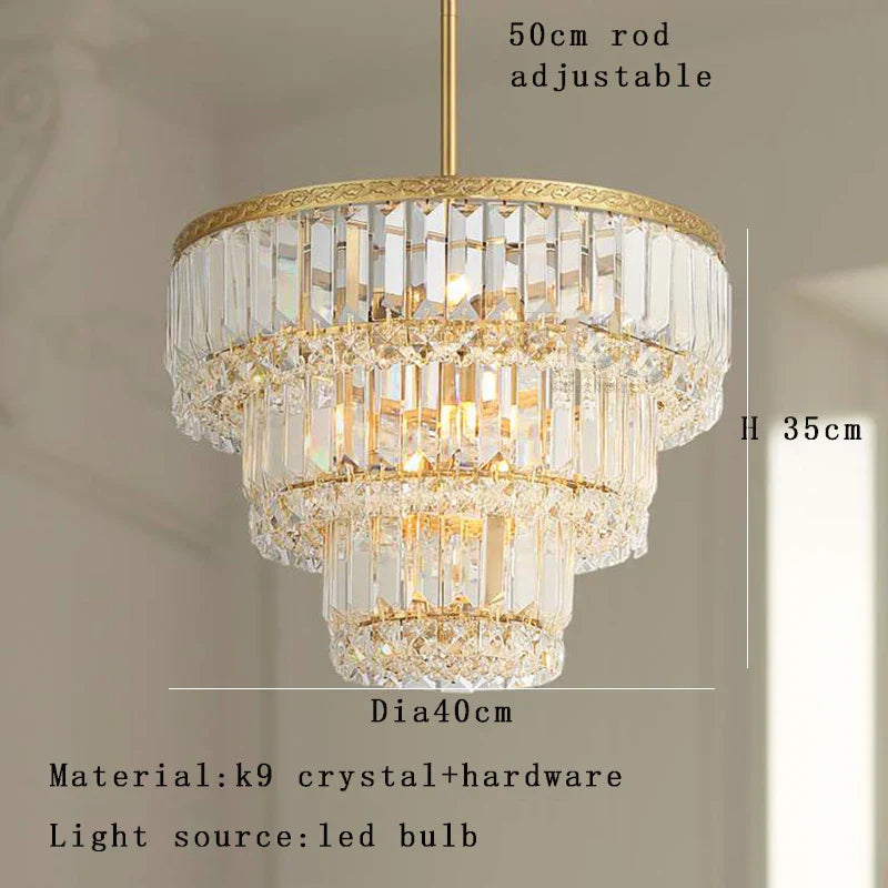 DecorBites™ Crystal Round Pendant Lights: Luxury Nordic Living Room Decoration