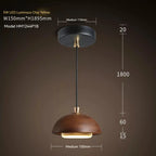 Nordic Wood And Acrylic Pendant Light In Brown