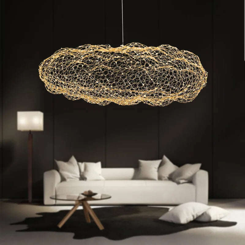DecorBites™ Cloud Pendant Lights: Industrial Loft Firefly Chandelier for Living Room, Bedroom, Staircase
