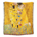 بطانية DecorBites™ Gustav Klimt The Kiss بنقشة فنية من نسيج القطن