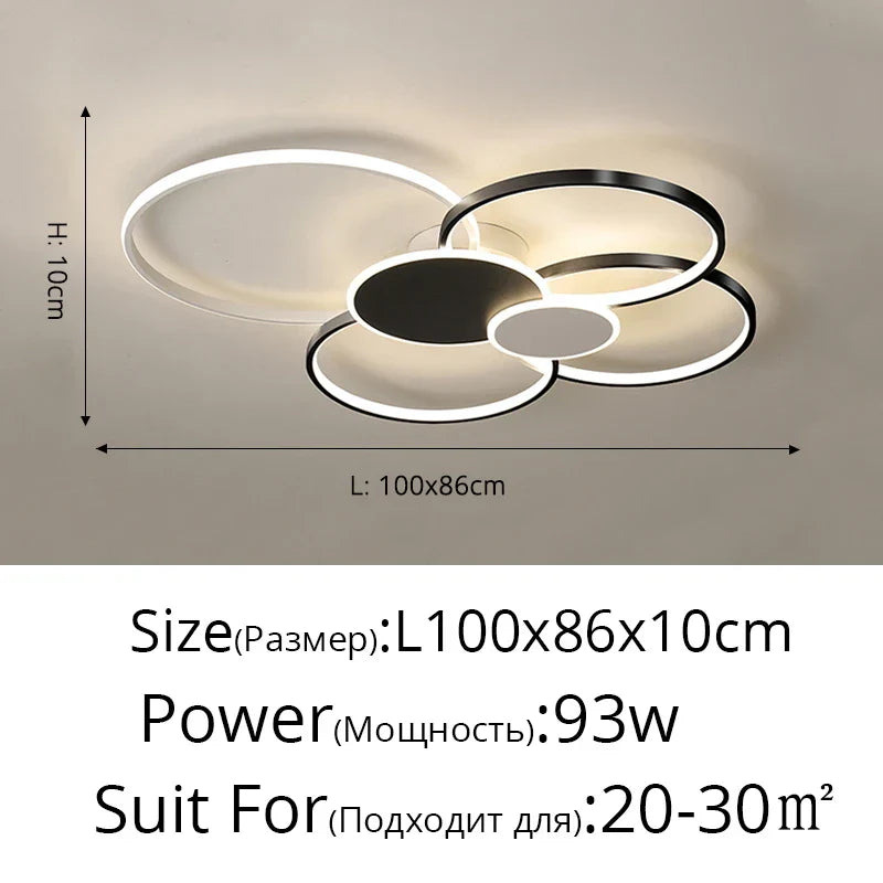 DecorBites™ Acrylic Chandelier Light Modern Minimalist Ceiling Lamp for Living Dining Bedroom