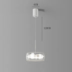 Modern Glass Ring Pendant Light in Iron