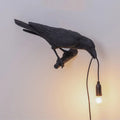 DecorBites™ Designer Bird Wall Lamp Modern Resin White Black LED Light Bedroom Living Room