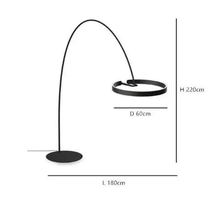 DecorBites™ Circular Luminescence LED Floor Lamp for Elegant Living Spaces