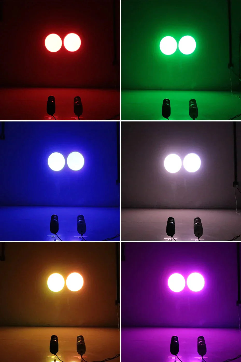 DecorBites™ 15W RGBW LED Pinspot Beam Spotlights with Remote Control
