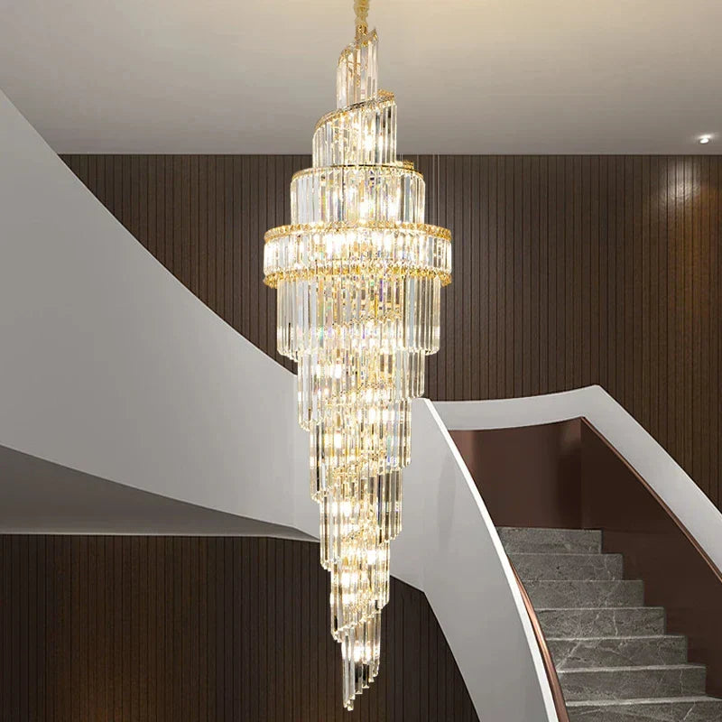 نجفة كريستال فاخرة K9 من DecorBites™: إضاءة سقف LED متلألئة لأناقة عصرية