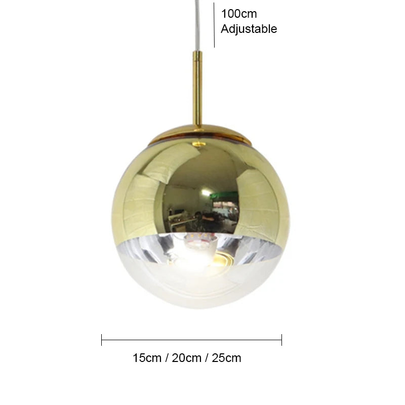 Nordic Gold Ball Pendant Light